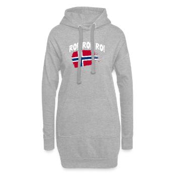 Norway Norge Fjords Scandinavian Ro Viking ship - Hoodie-Kleid - Grau meliert - Vorne