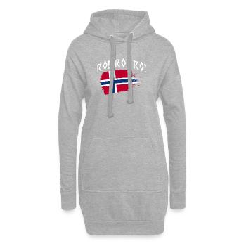 Norway Norge Fjords Scandinavian Ro Viking ship - Hoodie-Kleid - Grau meliert - Vorne