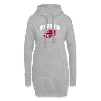 Norway Norge Fjords Scandinavian Ro Viking ship - Hoodie-Kleid - Grau meliert - Vorne