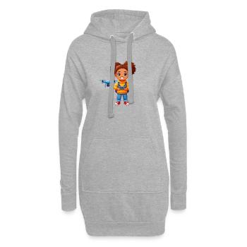 Petit pilote pilotant un drone volant – technologie - Sweat-shirt à capuche long Femme - gris chiné - Devant