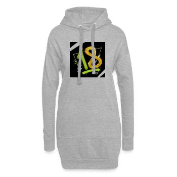 Glitter 18 Graffiti Numéro Néon - Sweat-shirt à capuche long Femme - gris chiné - Devant