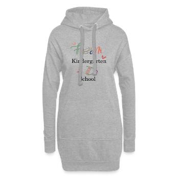Maternelle - Sweat-shirt à capuche long Femme - gris chiné - Devant