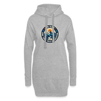 Ein Team – Eine Tour – Viele Geschichten - Hoodie-Kleid - Grau meliert - Vorne