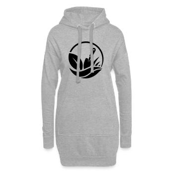 Motif de jardin de plantes à la pelle de jardinier - Sweat-shirt à capuche long Femme - gris chiné - Devant