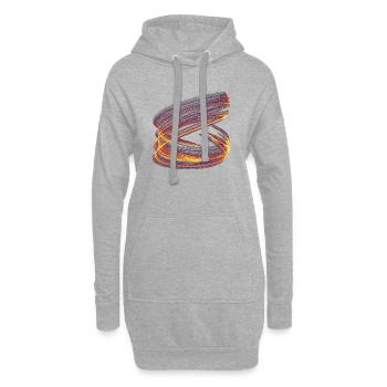 Vortex de Lumière du Chaos – Attracteur Étrange - Sweat-shirt à capuche long Femme - gris chiné - Devant