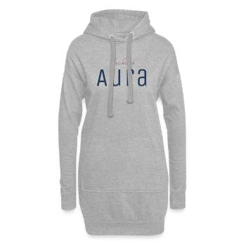 Absichtlich Aura Typo-Print - Hoodie-Kleid - Grau meliert - Vorne