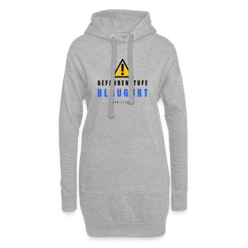 Gefahrstufe BlauGurt JiuJitsu - Hoodie-Kleid - Grau meliert - Vorne