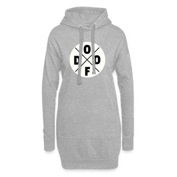 Muet - Sweat-shirt à capuche long Femme - gris chiné - Devant