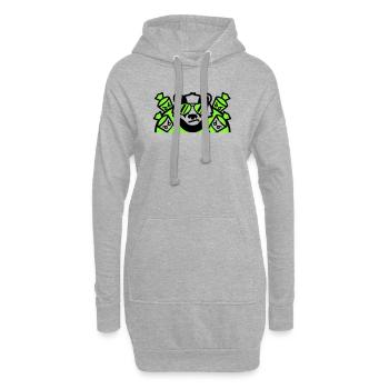 Dachs Zuckertueten Logo - Hoodie-Kleid - Grau meliert - Vorne