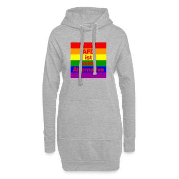 AFD IST KEINE ALTERNATIVE, NO NZS, NO AFD, ROT - Hoodie-Kleid - Grau meliert - Vorne