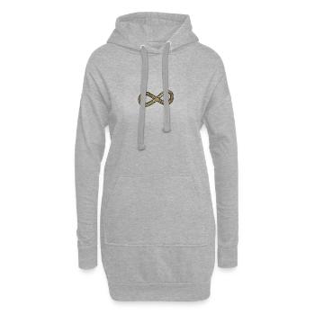 Symbole infini Infini Léopard - Sweat-shirt à capuche long Femme - gris chiné - Devant