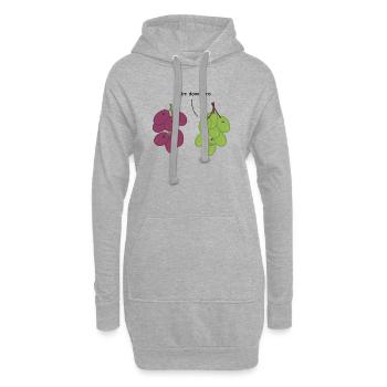 Calme-toi frère - des raisins - Sweat-shirt à capuche long Femme - gris chiné - Devant