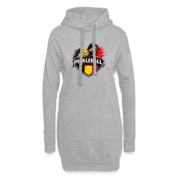 Pickleball BELGE - Sweat-shirt à capuche long Femme - gris chiné - Devant