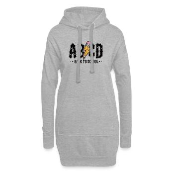 Graffiti ABCD de la rentrée scolaire - Sweat-shirt à capuche long Femme - gris chiné - Devant