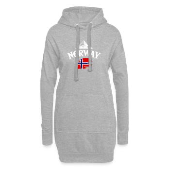 Vacances en Norvège dans les fjords de Norge Voyage en Scandinavie - Sweat-shirt à capuche long Femme - gris chiné - Devant