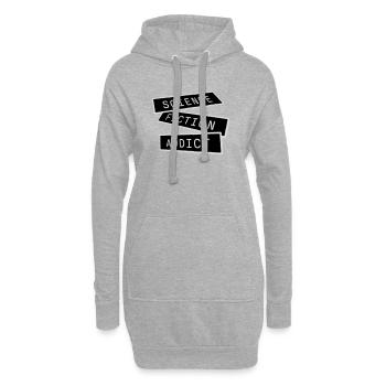 Science Fiction Addict Sci Fi Lover Quote Text - Hoodie Dress - heather grey - Front