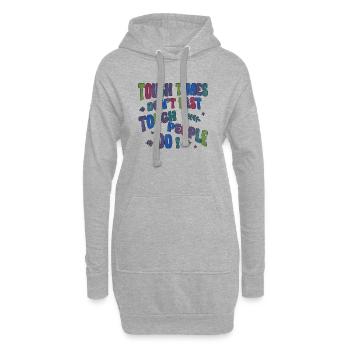 Les temps difficiles ne durent pas, les personnes dures le font - Sweat-shirt à capuche long Femme - gris chiné - Devant