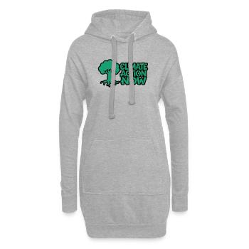 Arbre Racine Climat Logo de la nature - Sweat-shirt à capuche long Femme - gris chiné - Devant