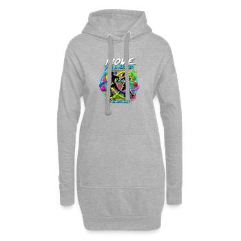 Un mouvement pour un avenir meilleur - Sweat-shirt à capuche long Femme - gris chiné - Devant