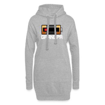 Gadget caméra rétro pixel - Sweat-shirt à capuche long Femme - gris chiné - Devant