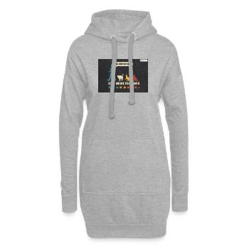 Ich meine follower Katzen Freund - Hoodie-Kleid - Grau meliert - Vorne