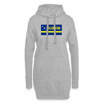 Willemstad in Curaçao Flag - Hoodie Dress - heather grey - Front
