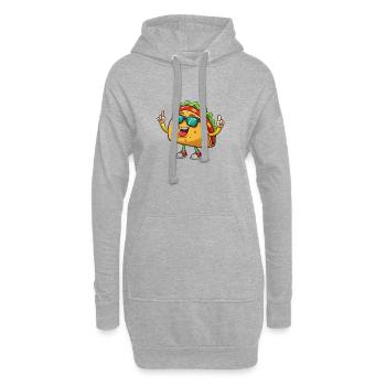 Taco - Sweat-shirt à capuche long Femme - gris chiné - Devant