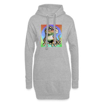 Gecko - Hoodie-Kleid - Grau meliert - Vorne