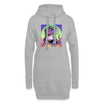 Gecko - Hoodie-Kleid - Grau meliert - Vorne
