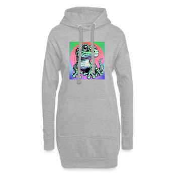 Gecko - Hoodie-Kleid - Grau meliert - Vorne