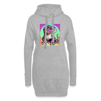 Gecko - Hoodie Dress - heather grey - Front