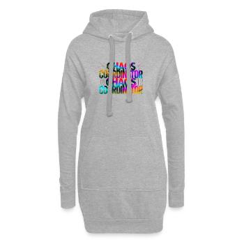 Coordinateur du Chaos : Diction Couleur Arc-en-ciel - Sweat-shirt à capuche long Femme - gris chiné - Devant