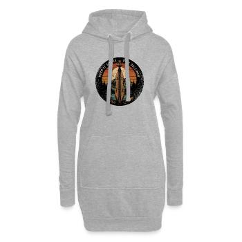 Dulcimer Musicien de Dulcimer Instrument pincé - Sweat-shirt à capuche long Femme - gris chiné - Devant