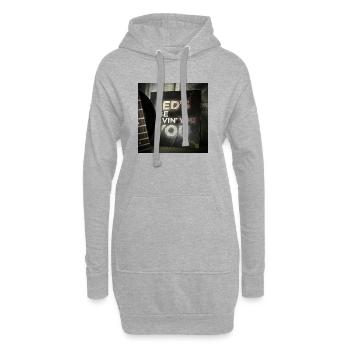 LEDS BE AVIN YOU par Mark Noone - Sweat-shirt à capuche long Femme - gris chiné - Devant