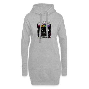 Thérapie par chats : Rêves colorés de pattes - Sweat-shirt à capuche long Femme - gris chiné - Devant