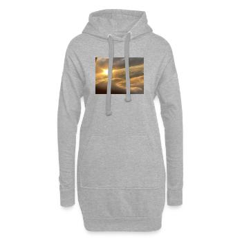 Sunlight over a sea of clouds - Hoodie Dress - heather grey - Front