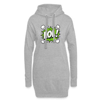 LOL Pop Art Speech Bubble Comic Sprechblase Grün - Hoodie-Kleid - Grau meliert - Vorne