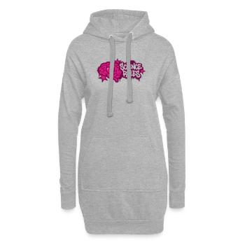 Gehirn Science Graffiti Icon - Hoodie-Kleid - Grau meliert - Vorne