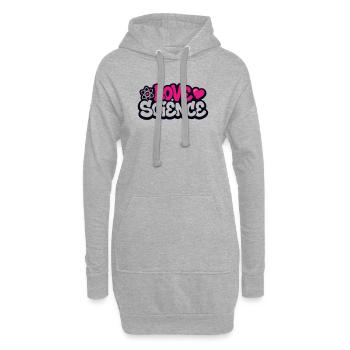 Love Science Lettering Logo - Hoodie Dress - heather grey - Front