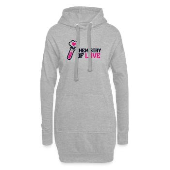 Chemie Liebe Kolben Icon - Hoodie-Kleid - Grau meliert - Vorne