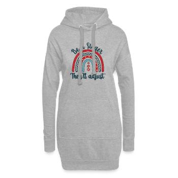 Sois chanteur. Ils vont s’adapter - Sweat-shirt à capuche long Femme - gris chiné - Devant