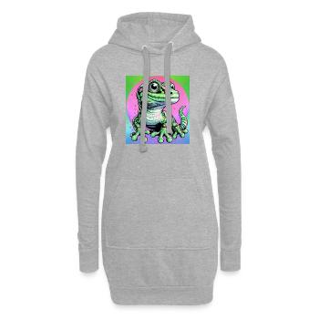 Gecko - Hoodie-Kleid - Grau meliert - Vorne