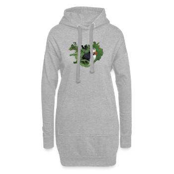 Un macareux, petit, coloré, inoubliable - Sweat-shirt à capuche long Femme - gris chiné - Devant