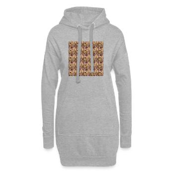 Herbstmosaik – geometrisches Design - Hoodie-Kleid - Grau meliert - Vorne