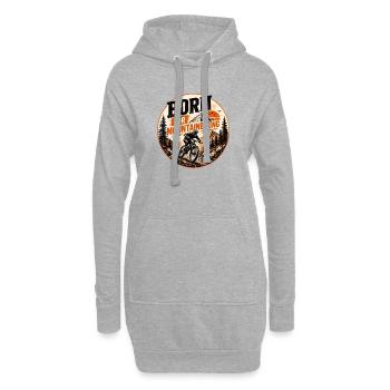 Né pour le VTT - Sweat-shirt à capuche long Femme - gris chiné - Devant