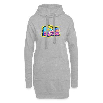 LINA GRAFFITI-NAME FÜR KIND - Hoodie-Kleid - Grau meliert - Vorne