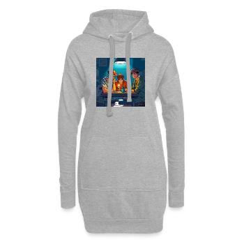 Cooperation - Hoodie-Kleid - Grau meliert - Vorne