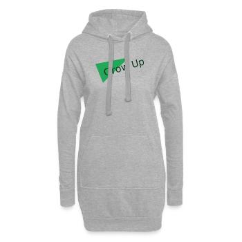Grow Up Grün Dreieck Motiv - Hoodie-Kleid - Grau meliert - Vorne