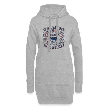 Heute ist ein schlechter Tag, um ein Glizzy-Hotdog - Hoodie-Kleid - Grau meliert - Vorne