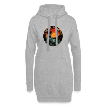 Chase Sunsets Not Deadlines Retro - Hoodie-Kleid - Grau meliert - Vorne